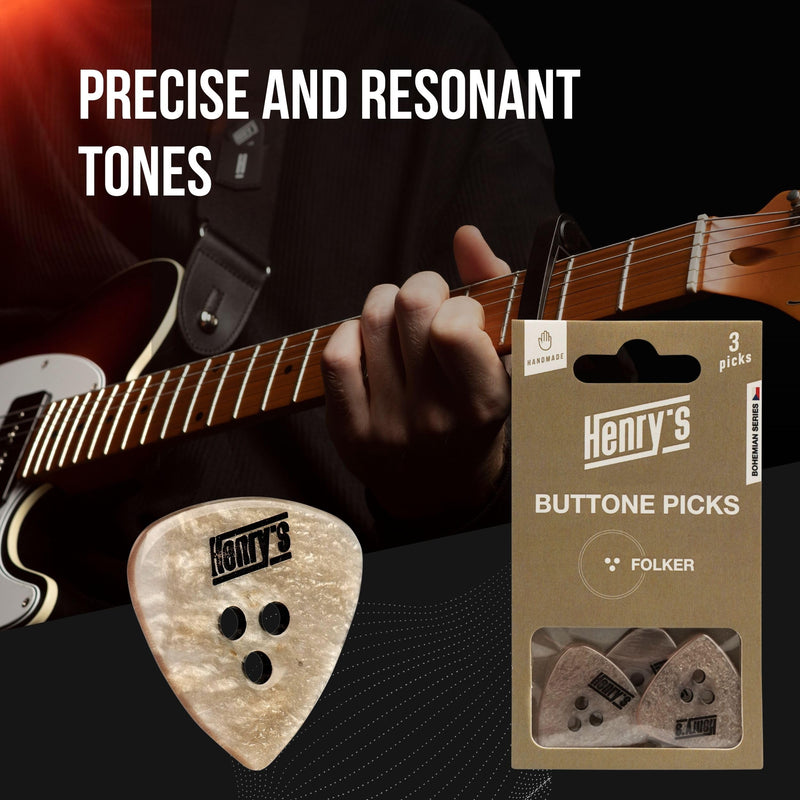 Premium Guitar Picks Folker Brown - Exceptional Sound Precise Tones - Guitar Picks For Acoustic Electric Guitar - Guitar Accessories Gift Men Begginers Guitarists Gift