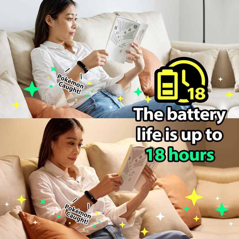 Brook Pocket Auto Catch Reviver Plus - Splendid Evolution, Auto Spin and Catching Pocket Monsters, IP67 Wristband Bracelet Accessory, Reminder for Disconnection, Battery Capacity Display