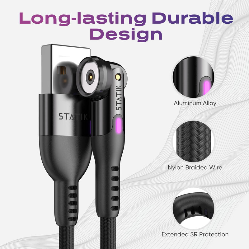 Statik 360 3 Pack Charging Cable (3ft) & GaN Charger (45W)