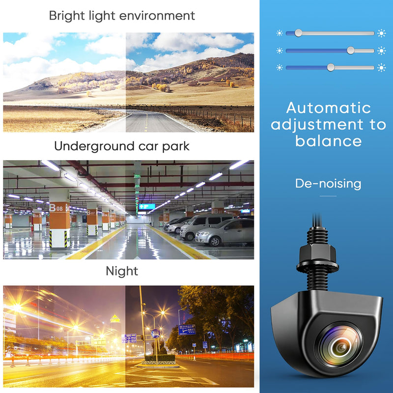 PixelMan AS-2 Back Up Camera - Rear View Backup Camera for Car and Truck | AHD 1080P Mini Reverse Camera, 170° Wide Angle, Night & Day Crystal-Clear Vision, IP69 Waterproof Metal Housing