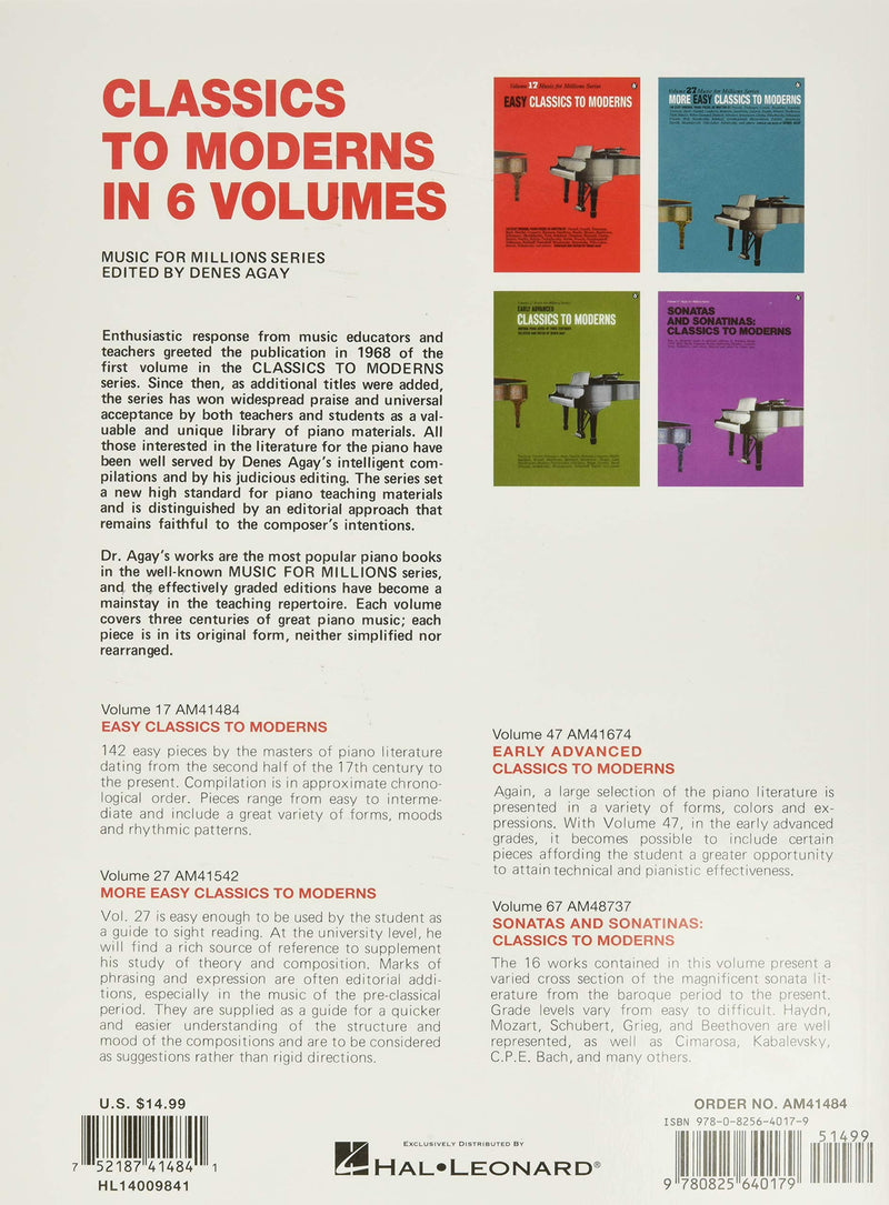[AUSTRALIA] - Easy Classics to Moderns (Music for Millions, Vol. 17) 