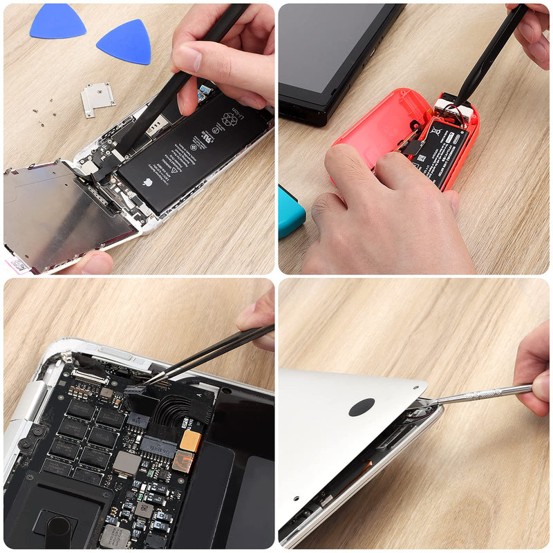 STREBITO Spudger Pry Tool Kit 12 Piece Opening Tool, Metal & Plastic Spudger Tool Kit, Prying Cleaning & Open Tool for iPhone, Laptop, iPad, Cell Phone, MacBook, Tablet, Computer, PS4, Electronics 12 in 1