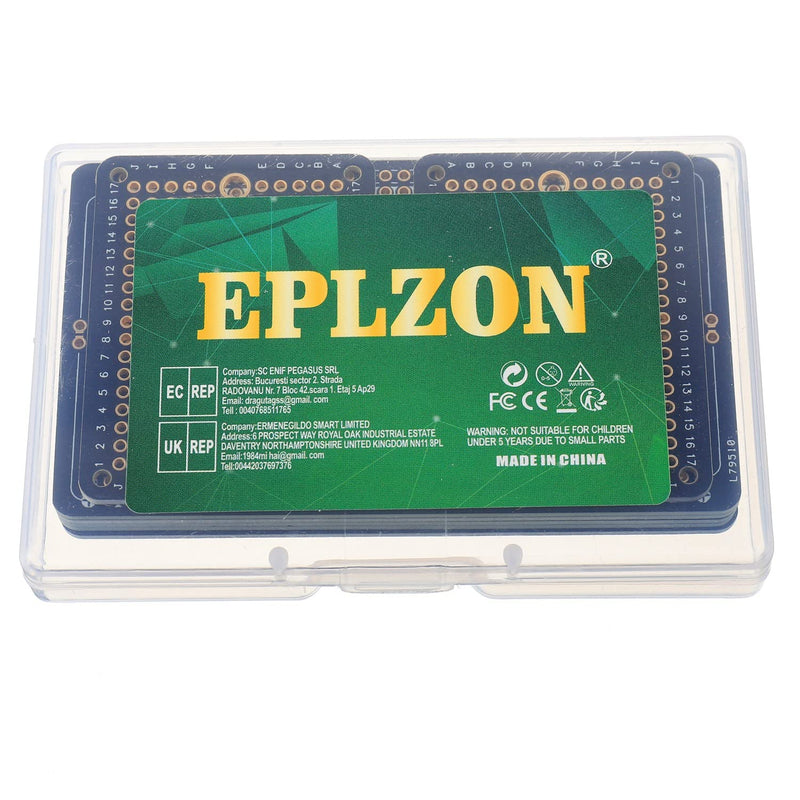 EPLZON Prototype Board Solderable Breadboard Double-Sided PCB Circuit Board for Welding Arduino, DIY Electronic Items (5 Pieces + 2 Pieces, Black)