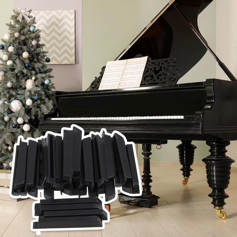 BQLZR Black Antique PVC Piano Keytops Piano Keys Flats Repair Replacement Parts Pack of 36