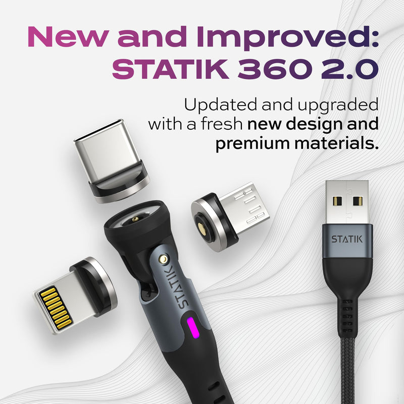 Statik 360 3 Pack Charging Cable (3ft) & GaN Charger (45W)