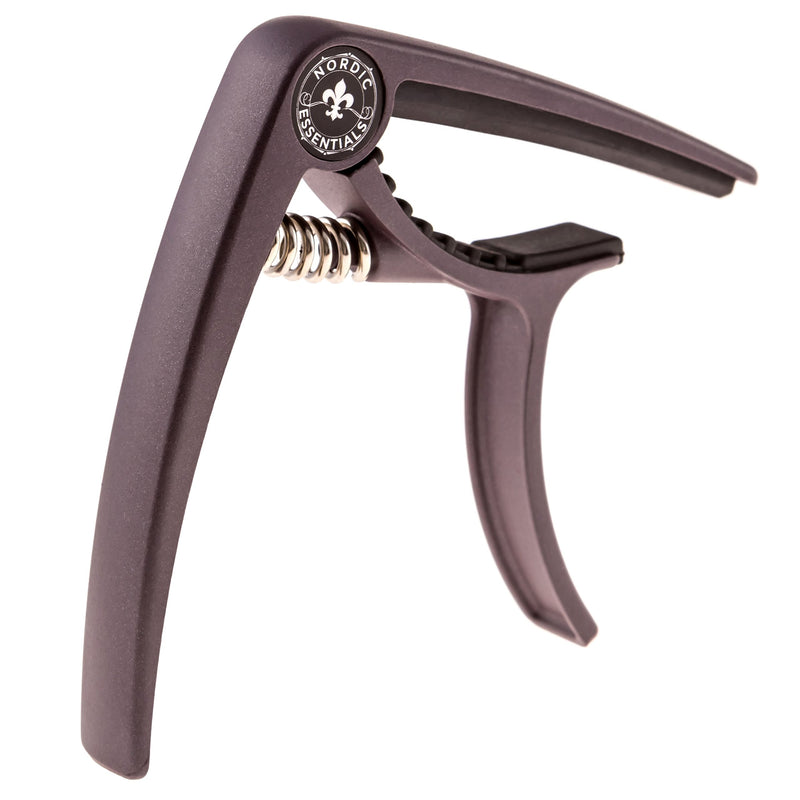 Guitar Capo Deluxe for Acoustic Guitars, Ukulele, Banjo, Mandolin, Bass - Made of Premium Quality Zinc Alloy for 6 & 12 String Instruments - Luxury Accessories by Nordic Essentials Matte Coffee Dream