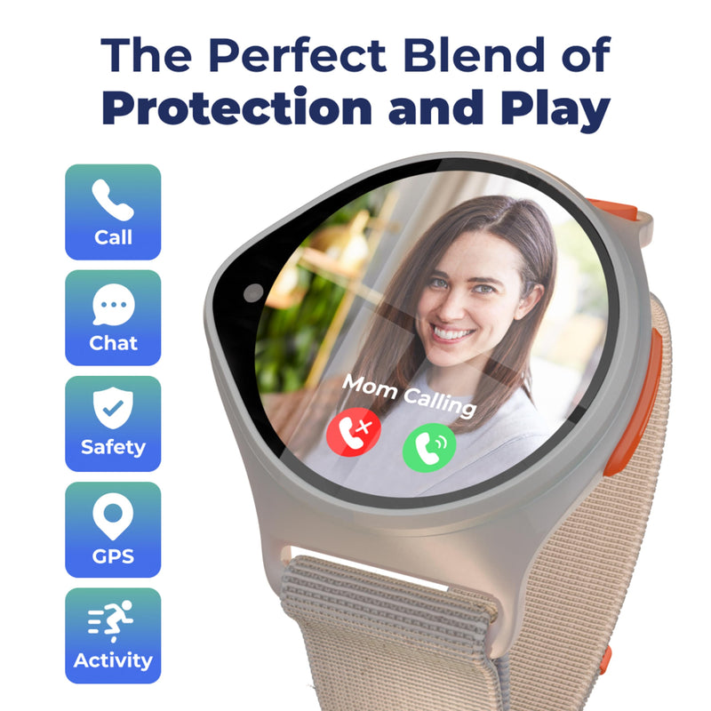 Nickwatch By Nickelodeon GPS Tracking Smartwatch with App, Chat & Call, Durable, SOS Call, Motion Games, Step Counter, School Mode & More Endless Fun for All Requires Data Plan-First Month Free
