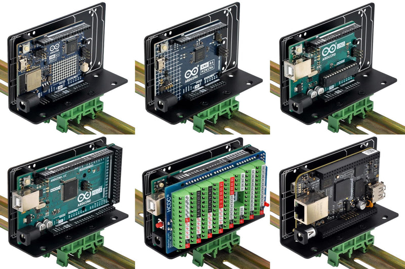 DIN Rail Mount Bracket for Raspberry Pi 1A+ 1B+ 2B 3B 3B+ 4B 5 Zero/Arduino UNO R2 R3 R4 Mega2560 / BeagleBone
