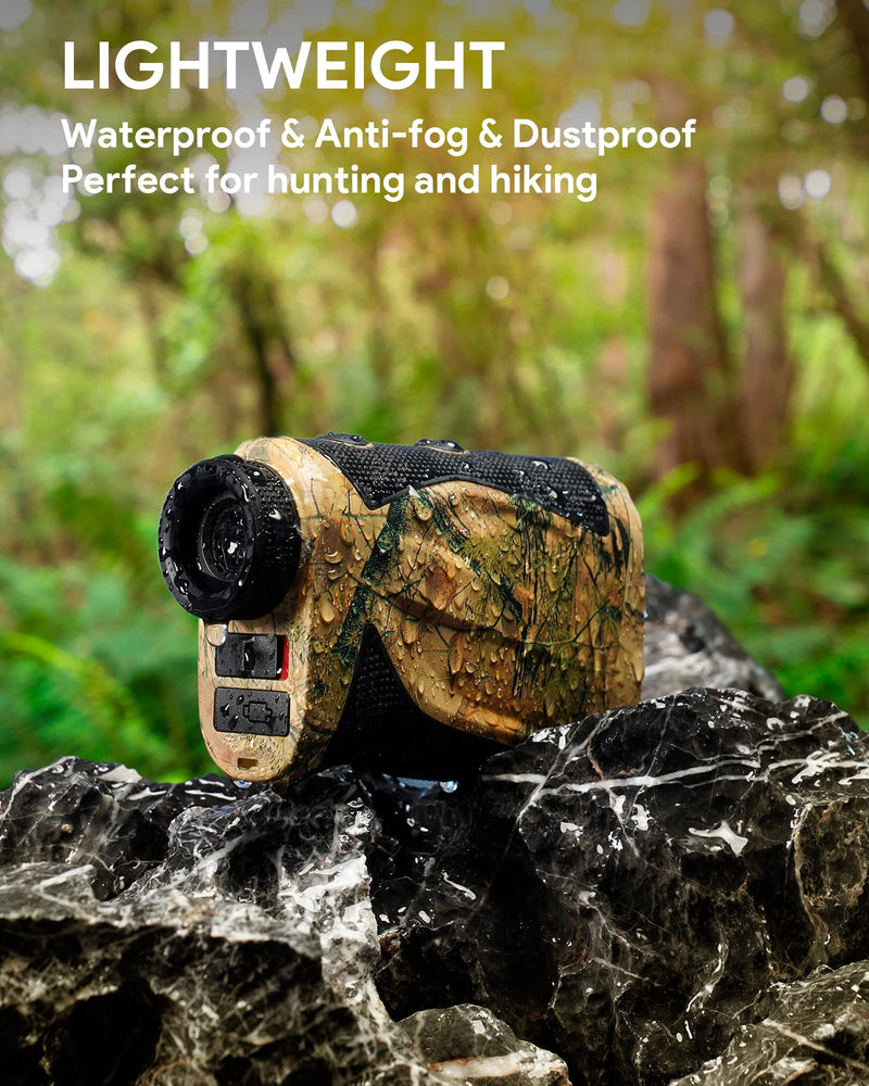[AUSTRALIA] - Hunting Rangefinder, Heartgon 1200 Yards Rechargeable Rangefinder for Hunting, 6X Magnification, High-Precision Continuous Scan/Distance/Angle/Speed Waterproof Bowhunting Rangefinder 