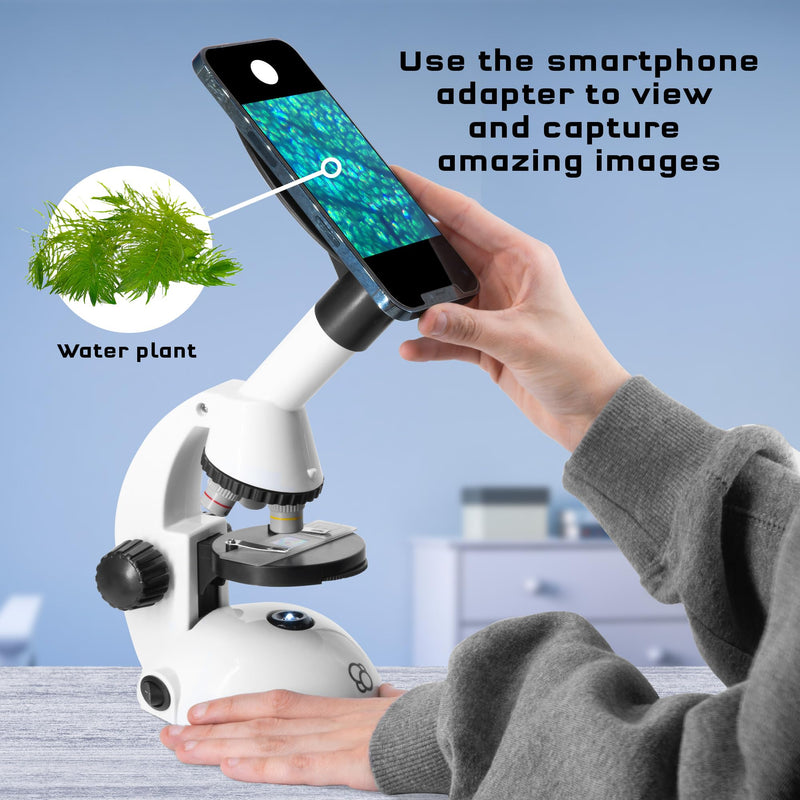 [AUSTRALIA] - The Thames & Kosmos Microscope Essential STEM Tool with Smartphone Adapter to Capture & View Microscopic Images, Entry-Level Student Science Device, 60x to 600x Magnification & 45 Accessories 