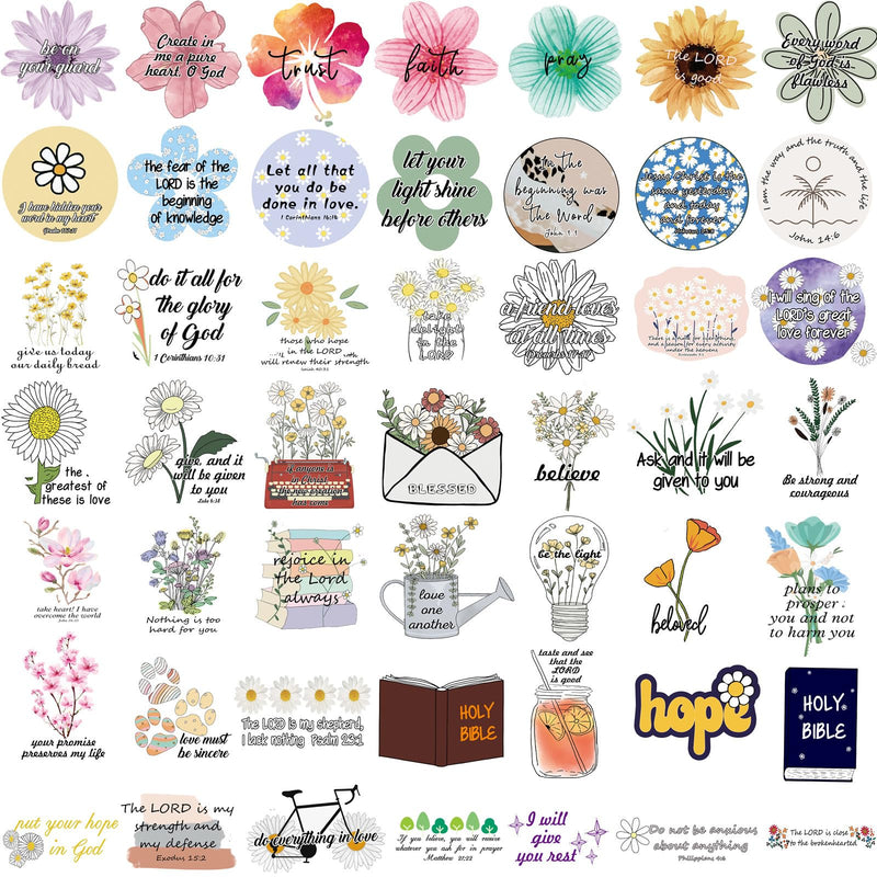 220Pcs Inspirational Christian Stickers, Bible Verse Faith Stickers, Religious Jesus Motivational Stickers for Christmas Water Bottles, Christian Easter Gifts for Kids Men and Women (220pcs) assorted style 220pcs