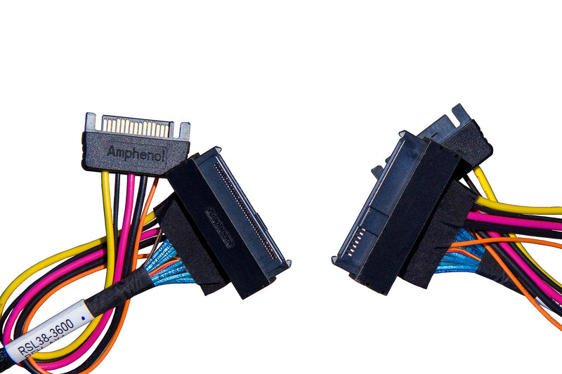 𝐃𝐢𝐋𝐢𝐧𝐤𝐞𝐫 PCIe Gen4 𝐒𝐥𝐢𝐦𝐒𝐀𝐒 4X to 𝐔.𝟐 𝐍𝐕𝐌𝐞 Adapter,𝐒𝐅𝐅-𝟖𝟔𝟓𝟒 38P to 𝐒𝐅𝐅-𝟖𝟔𝟑𝟗 68P Cable with Power, 75CM (Pack of 2) 75CM (Pack of 2)