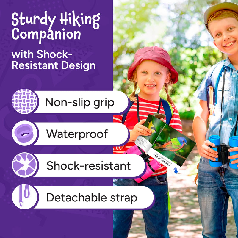 [AUSTRALIA] - Think Peak Blue Binoculars Science Toy for Kids Ages 3-12 Years - Real Compact Outdoor Adventure & STEM Educational Nature Hiking Explorer for Bird Watching, Camping Children’s Birthday Gift 