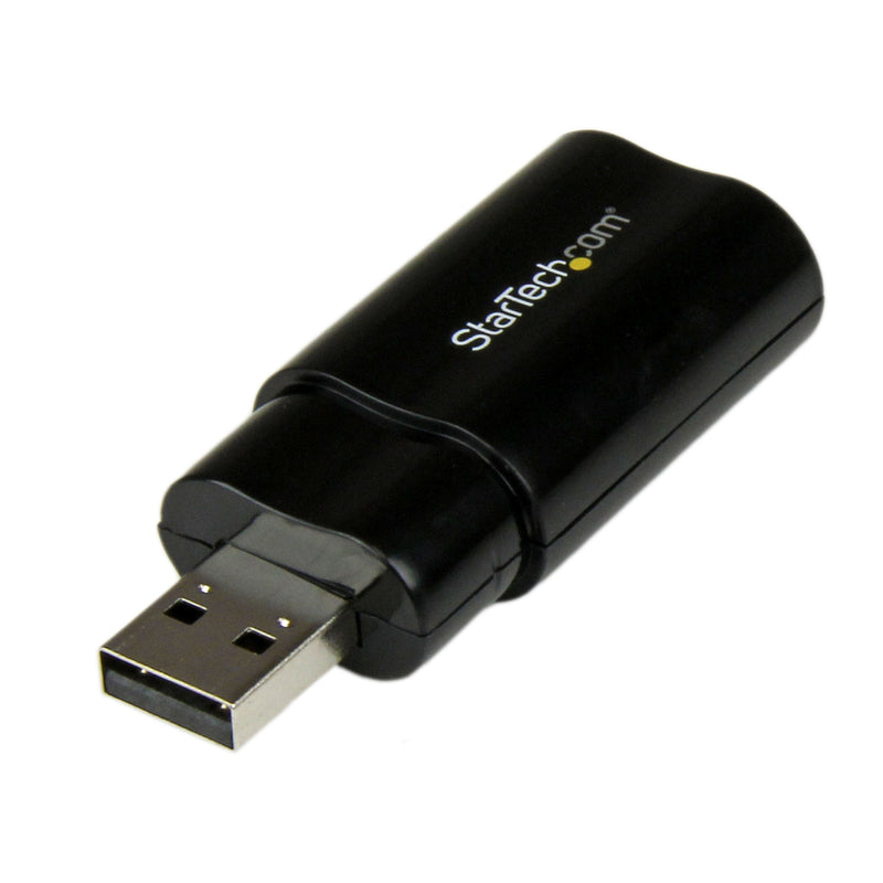 StarTech.com USB Sound Card - 3.5mm Audio Adapter - External Sound Card - Black - External Sound Card (ICUSBAUDIOB) (Pack of 2) 1 Count (Pack of 2)