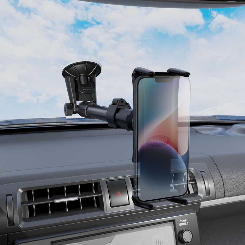 ARKON Mounts - Phone Mount for Car | Car Phone Holder With Windshield Suction | Secure spring holder expands up to 7.25 inches | For iPhone, Samsung, Google, Huawei, Nokia, other Smartphones