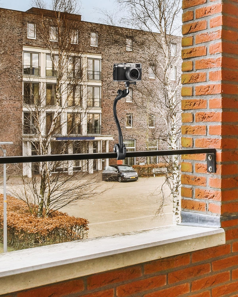 woleyi Gooseneck Super Clamp Camera Mount, 360° Ballhead Adjustable Arm Flex Clamp with 1/4"-20 Thread for Rod | Plate | Mic Tube | Bike Handlebar, for DSLR Camera/Gopro Hero 13 12/LED Lights/Insta360