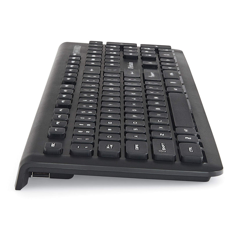 Verbatim 2.4Ghz Wireless Slimline Keyboard Plug And Play USB Receiver Compatible with PC, Laptop