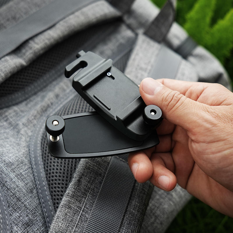 APEXEL Binoculars Backpack Clip with 38mm Quick Release Plate, Attaches to Straps and Belts, CNC Aluminum Binocular Carrying System with 1/4" Screw for Tripod, Binoculars Accessories Also for Cameras. Clip & Straps