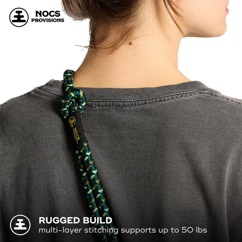 [AUSTRALIA] - Nocs Provisions NocLoc Approach Neck Strap for Binocular/Camera Carry Accessory for Active Hiking & Sightseeing - Backwoods Green 
