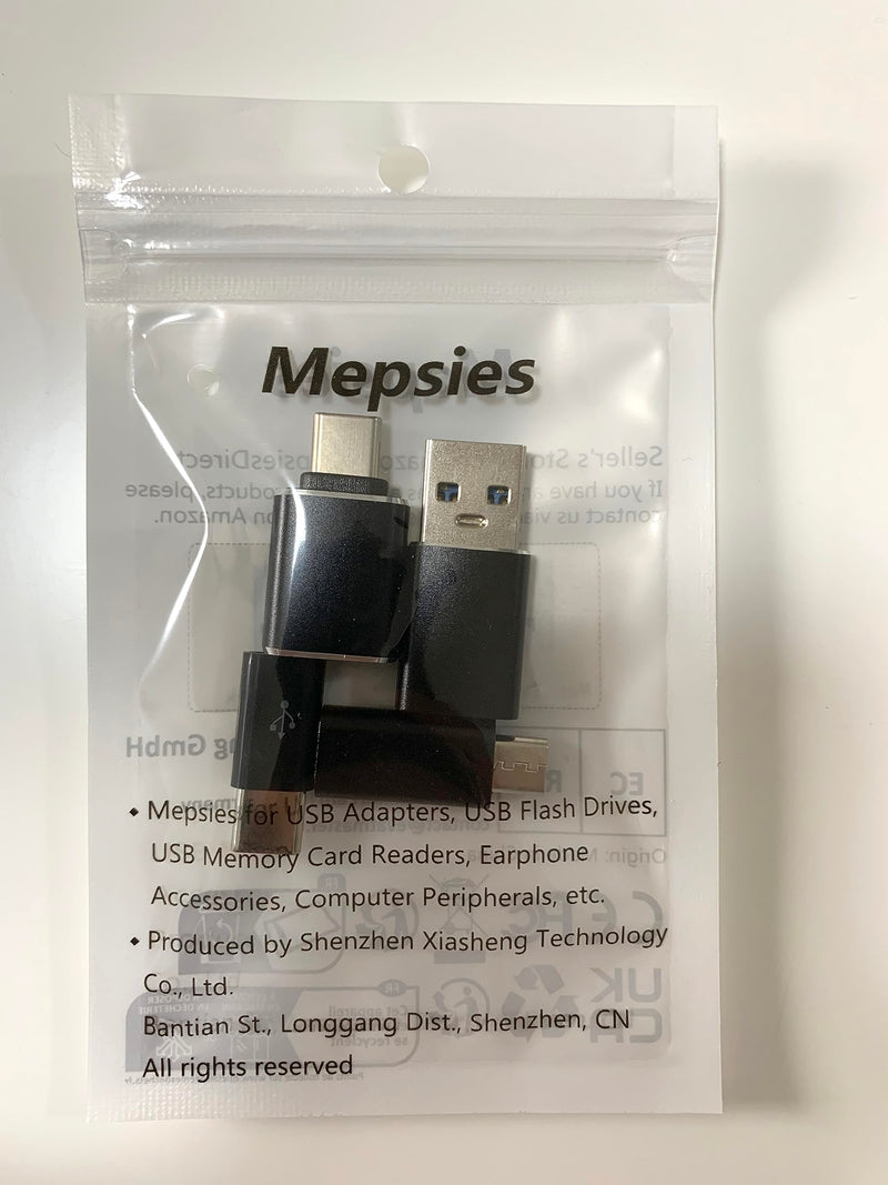 USB C Adapters 4 Pack, USB C to USB 3.0 OTG Adapter, Micro USB to USB C Adapter Compatible with MacBook Pro, Samsung Galaxy, Smartphones, Laptop, PC, in Car and More