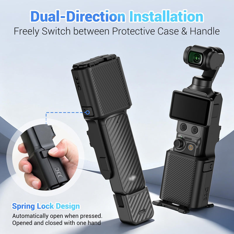 JJC Pocket 4 Multifunctional Case with 4Pcs Filter Kit Set for DJI Osmo Pocket 4 3 / Xtra Muse, CPL / NDV2-32 / Black Mist 1/4 / Wide-Angle Lens, Table Mount Dual Direction Plate & 1/4-20 Hole