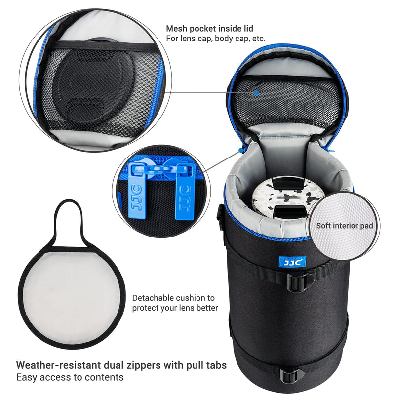 JJC Extra Large Camera Lens Case Bag for Canon RF 200-800mm Below 5.5x14.6 | Thick Camera Lens Case for Nikon 180-600mm/600mm F6.3,for Sony FE 200-600mm F5.6-6.3 Zoom 400-800mm F6.3-8 G & Teleconverte XXXXXL(5.5x14.6'')
