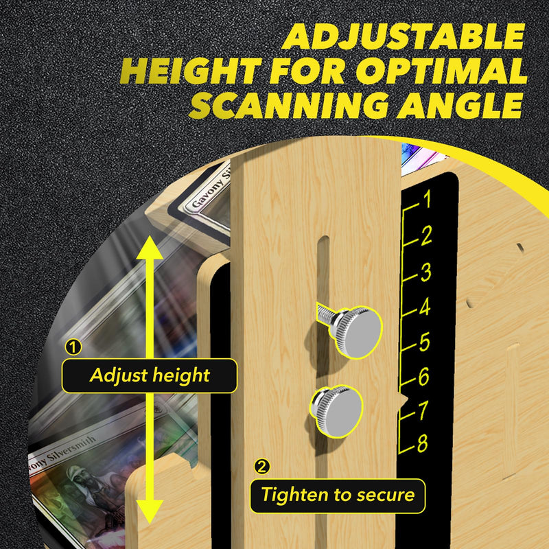Card Scanner Stand for Trading Cards – MTG & TCG Card Scanner Stand with Light, Quickly Scan and Price Check Sleeved and Unsleeved Collectible Cards, Compatible with ManaBox App