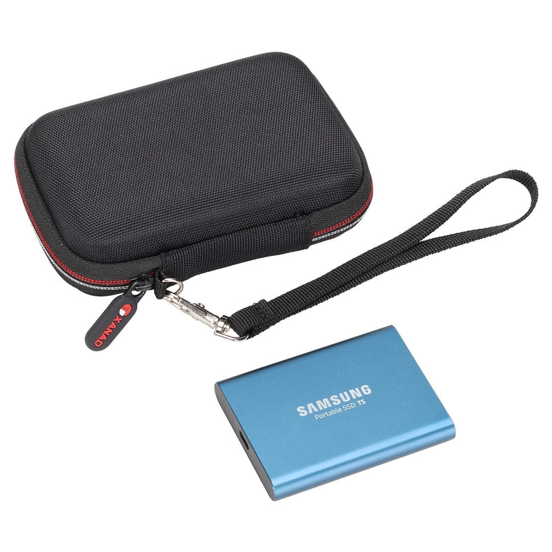 XANAD Case for Samsung T5/T3 SSD 1TB 2TB 500GB 250GB Within Size 3'' x 1.2'' x 1'' Portable External Solid State Hard Drives (Not fit Samsung T7/T7 Touch) - Travel Carrying Bag (Inside Grey) Grey Case Only Fit T5 SSD