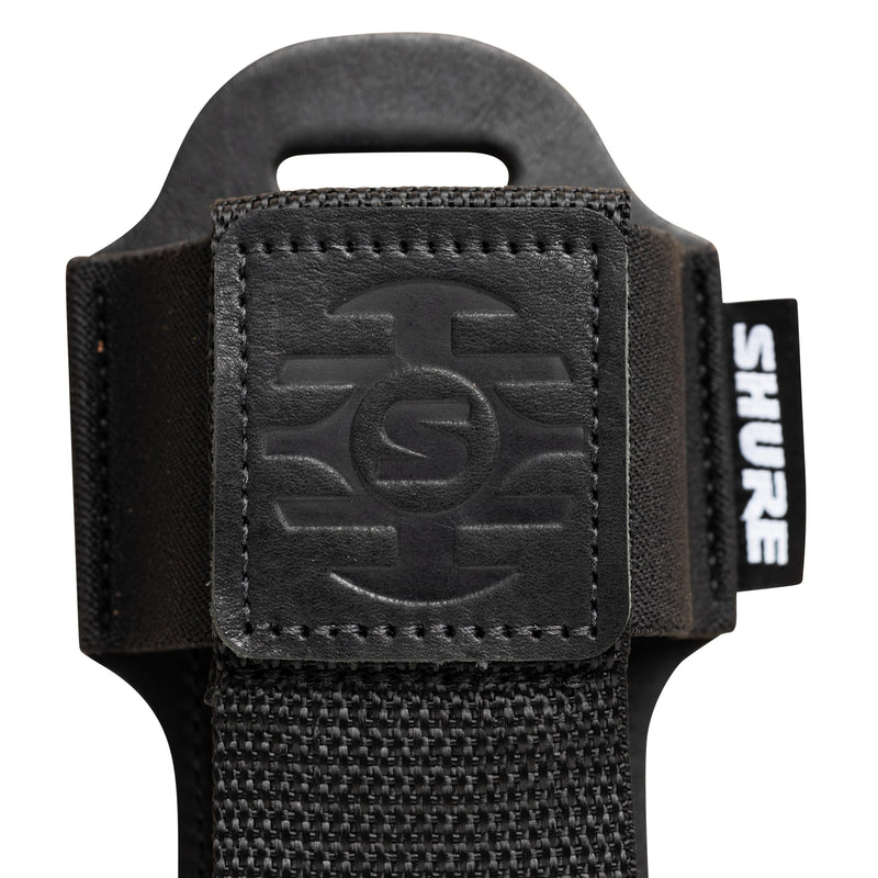 Shure by Gator Premium Black Leather Wireless Bodypack Transmitter Pouch; (SH-BODYPACK-PBK-L)