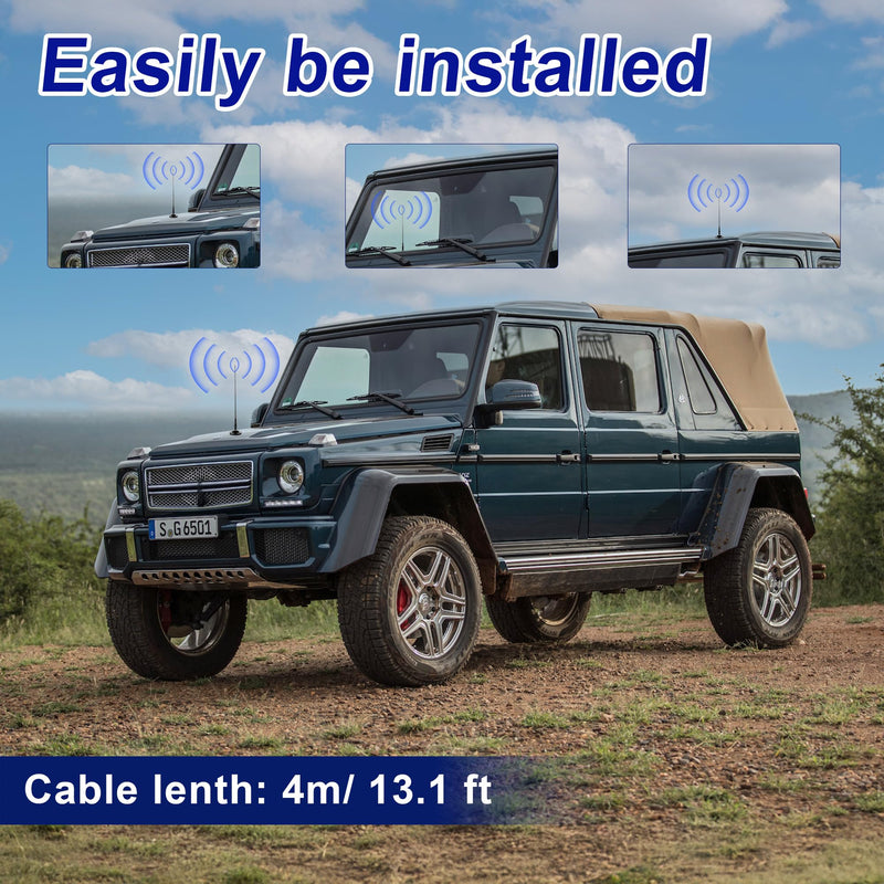 [AUSTRALIA] - Vehicle Car Mobile Ham Radio GMRS Soft Whip Antenna, UHF VHF 136-174MHz 400-470MHz 2meter 70CM Magnetic Base Mount Antenna for Motorola Kenwood Midland BTECH and BaoFeng Mobile Radios, Eifagur 