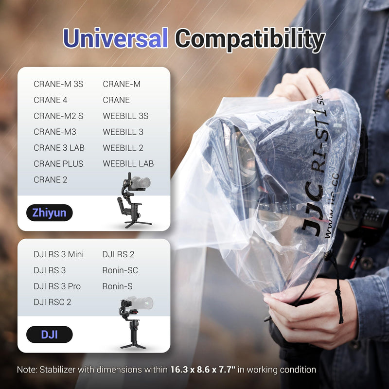 [AUSTRALIA] - 2Pack Clear Stabilizer Rain Cover,Gimbal Stabilizer for Camera Raincoat fits DJI RS 4 Pro RS4 RS 3 Mini Pro,RSC 2,RS 2,Ronin-SC S, Weebill 3S,Crane M2S & More Stabilizer Below 16.3x8.6x7.7 (2 Pack)for Gimbal Stabilizer 