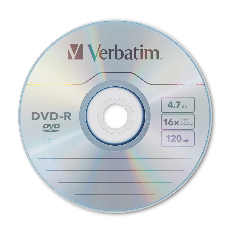 [AUSTRALIA] - Verbatim DVD-R Blank Discs AZO Dye 4.7GB 16X Recordable Disc - 10 Pack Slim Cases 10pk Slim Cases Standard Packaging 
