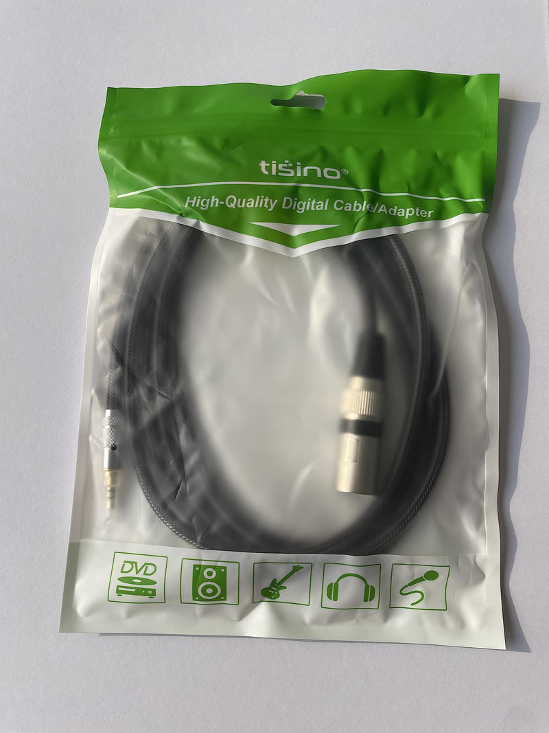 tisino 3.5mm to XLR Cable Unbalanced Mini Jack 1/8 inch to XLR Male Adapter Microphone Cord - 10ft/3m 10 feet