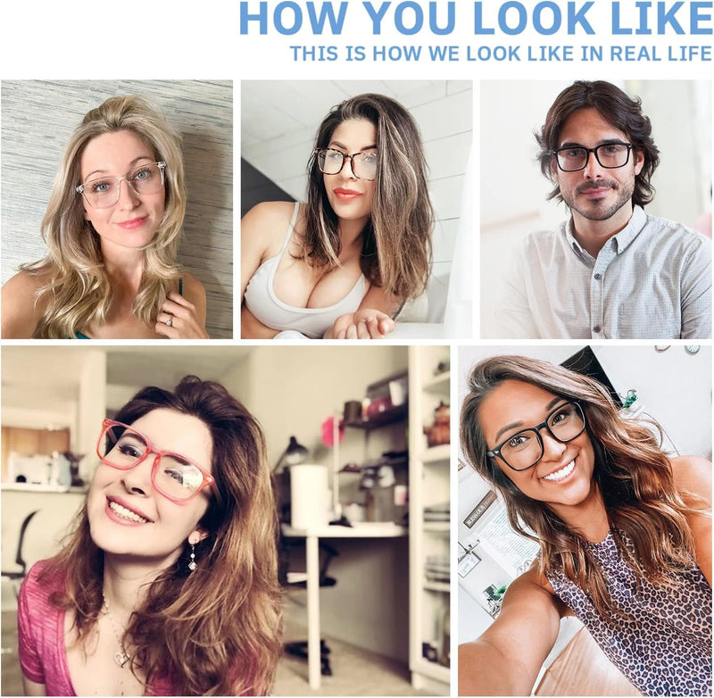 5 Pack Reading Glasses Blue Light Blocking Women/Men, Anti UV Ray/Glare Readers Fashion Eyeglasses with Spring Hinge *C1 Mix 1.5 x