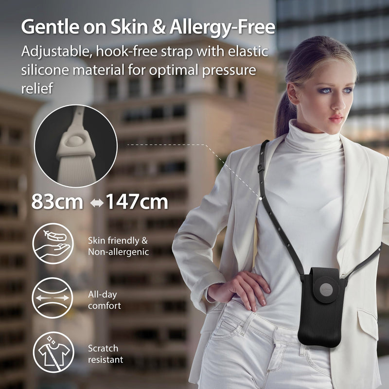 BONE Crossbody Phone Bubble Bag 2, Phone Purse with Impact-Absorbing Design & Magnetic Closure, Adjustable Silicone Lanyard White
