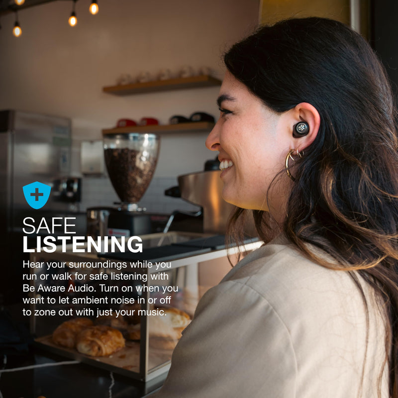 JLab JBuds ANC 3, True Wireless Earbuds, Active Noise Cancelling, Multipoint Connect, Google Fast Pair, Black