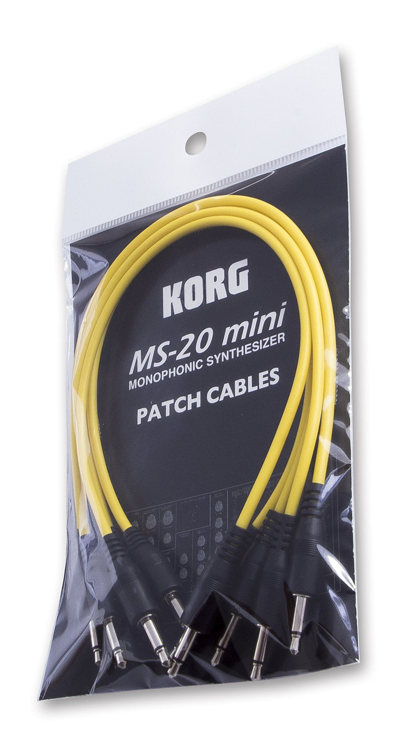 KORG MS-CABLE-YL Patch Cable Set, Pack of 5, Yellow