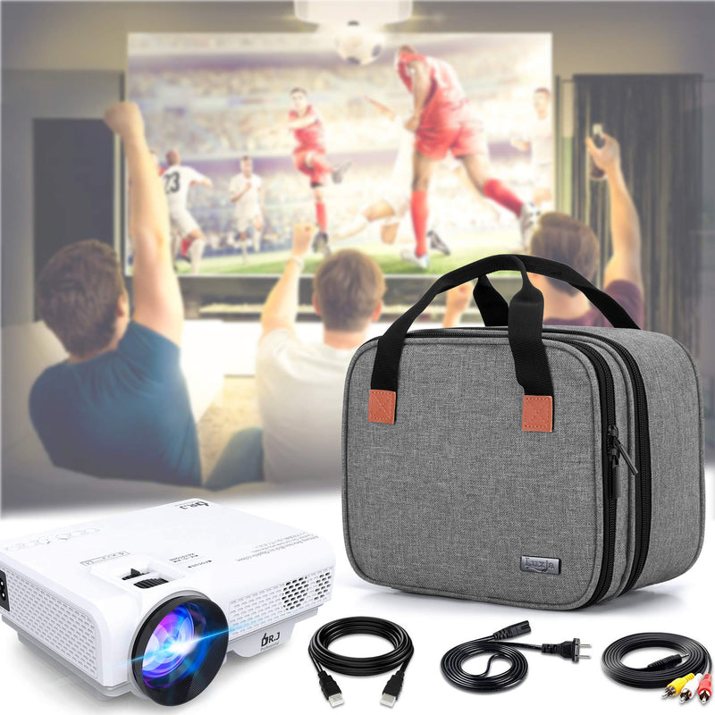 Luxja Carrying Bag for DR.J Mini Projector, Portable Case for DR.J Projector and Accessories, Gray