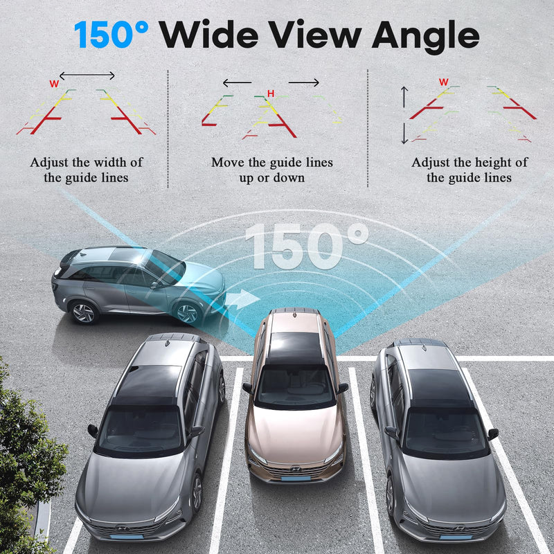 15-Minute Easy to Install Backup Camera: Plug-Play 15FT Clear Night Vision | HD 1080P Real-time Image Transmission for Backing Up Safely - Dustproof & Weatherproof Back Up Camera for Car Truck SUV 4.3" Monitor with Camera