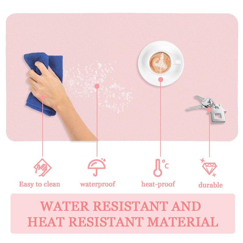 Writing Desk Pad Protector, YSAGi Anti-Slip Thin Mousepad for Computers,Office Desk Accessories Laptop Waterproof Desk Protector for Office Decor and Home (Pink, 35.4" x 17") Pink 35.4" x 17"