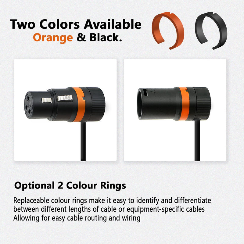 Uonecn Rotatable Audio Cable Low Profile 3 Pin XLR Male to Female Cable for Microphone, Camera, Mixer, Recorder 45 cm Rotatable XLR 100° 45cm/18inch