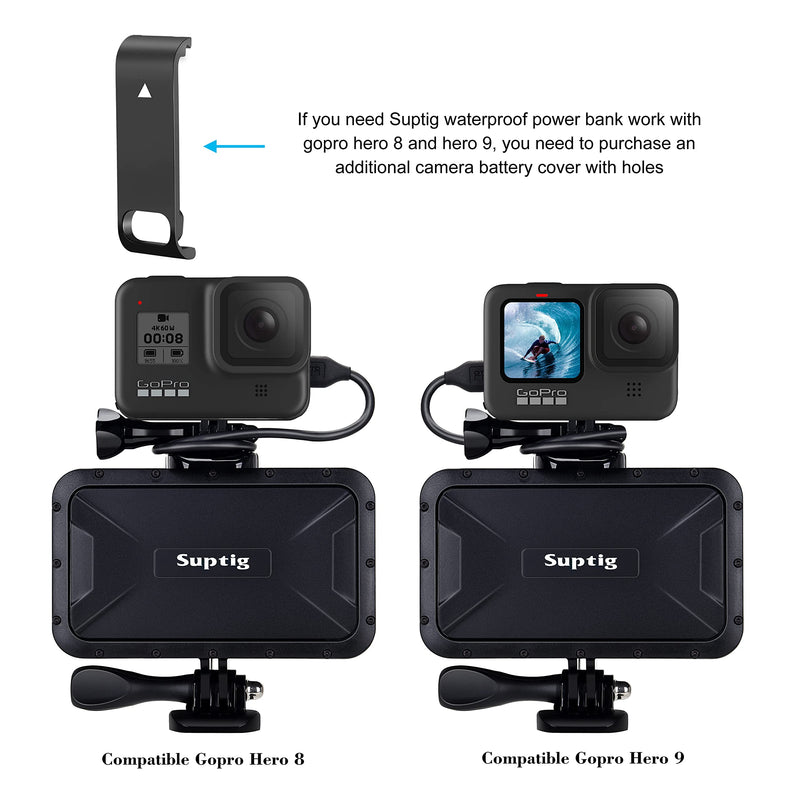 Suptig Portable Charger, 7800mAh Battery Pack Power Bank, Compatible for Gopro Hero 12 11 10 9 8 7 6 5 4 3 3+ Hero Session Hero + DJI osmo AKASO Insta 360 Digital Camera Phone and More (Black)