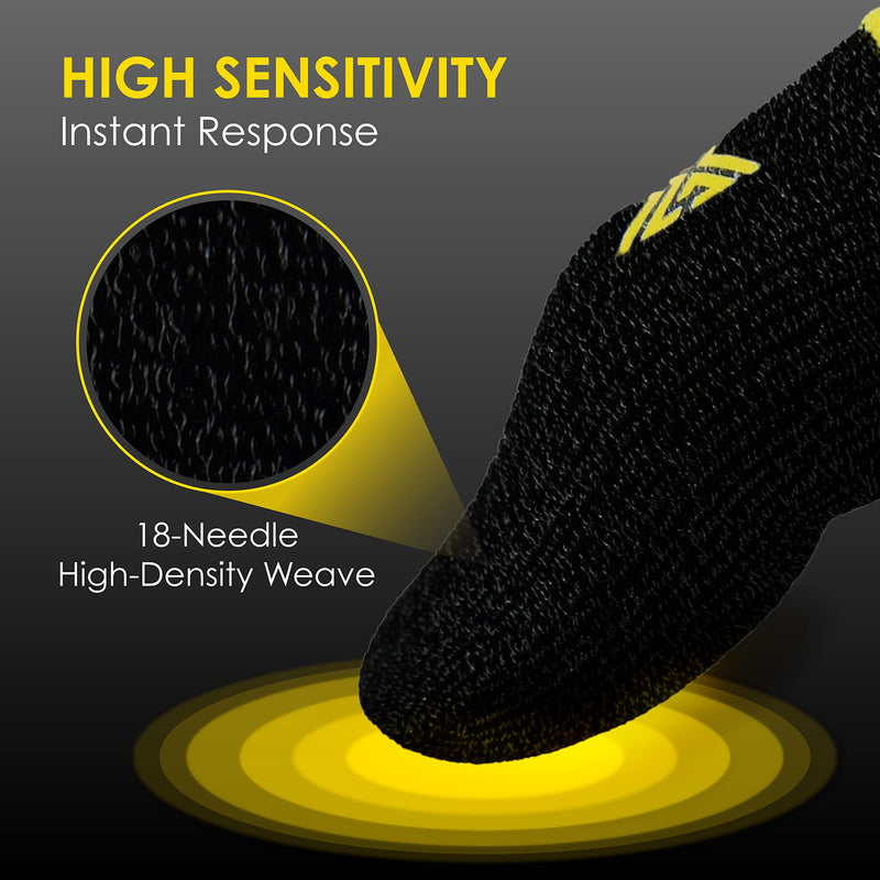 MGC ClawSocks 6 Pack Carbon, Gamer Finger & Thumb Sleeves, Mobile Gaming Stabilizer & Compression Support carbon fiber