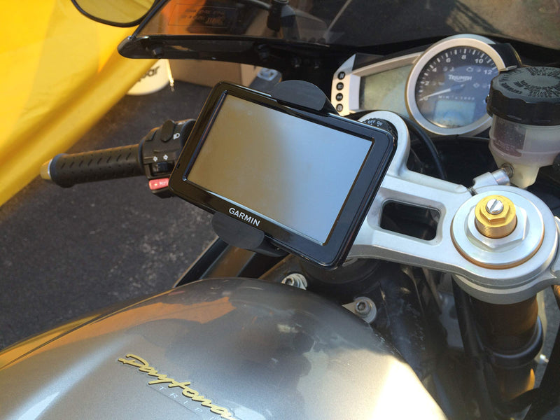 Techmount Universal Motorcycle Phone Mount Kit — Fork Stem GPS/Smartphone Holder — Fits 13-24 mm Stem — Secure Motorcycle Cellphone Mount - Made in USA