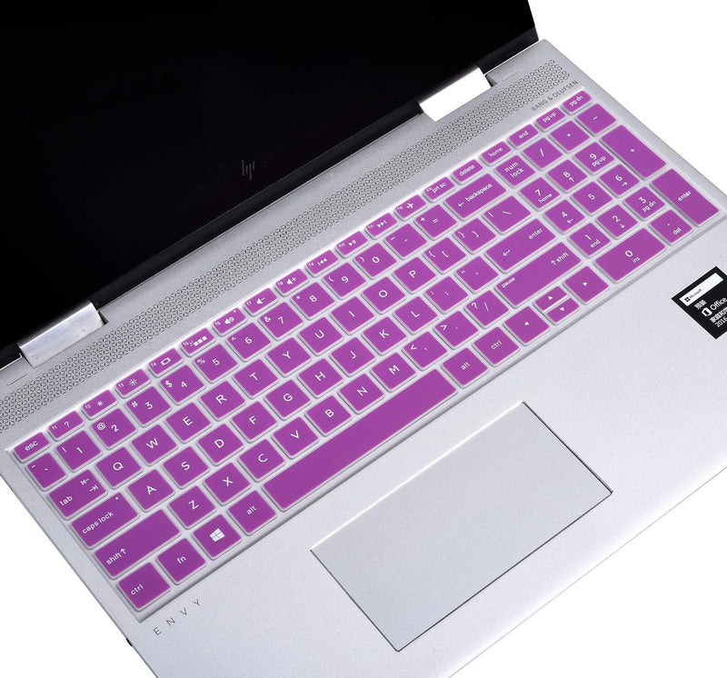 Keyboard Cover for HP Laptop 15-dy 15-dw 15-bs/bw 15-cb/cc/cd/cs 15-ef 15t 15z 15t-dy200 15t-dw300 15-dy2024nr dy2021nr dw3033dx dw1083wm HP Spectre x360 15t eb0043dx/ 15-ef1023dx ef2126wm, Purple