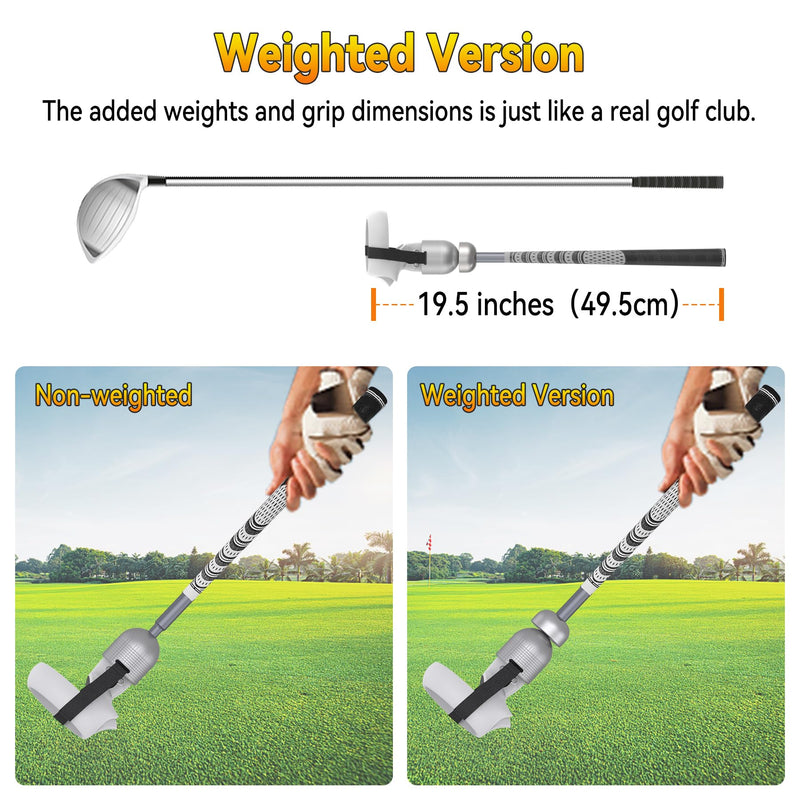 Weighted VR Golf Club Attachment for Meta/Oculus Quest 2 | Aluminum Quest 2 Golf Club Handle with Realistic Grip, Two Straps Included, Silver