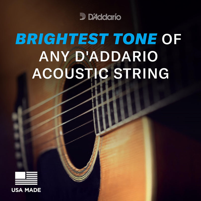 D'Addario Acoustic Guitar Strings, 80/20 Bronze, EJ11-3D, Light Gauge 12-53, 6-String Set, Pack of 3 3-Pack Light, 12-53