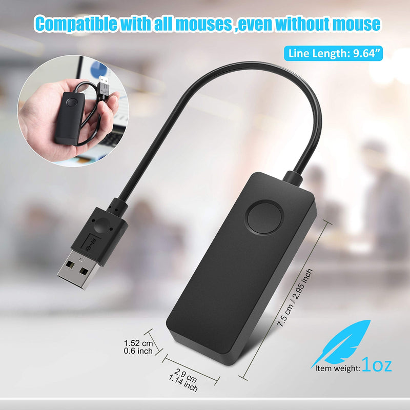 HONKID Mouse Jiggler Mover with ON/Off Switch and USB Port,Driver-Free and No Software Needed,Simulates Mouse Movement and Prevents Computer Laptop from Going into Sleep,Plug and Play