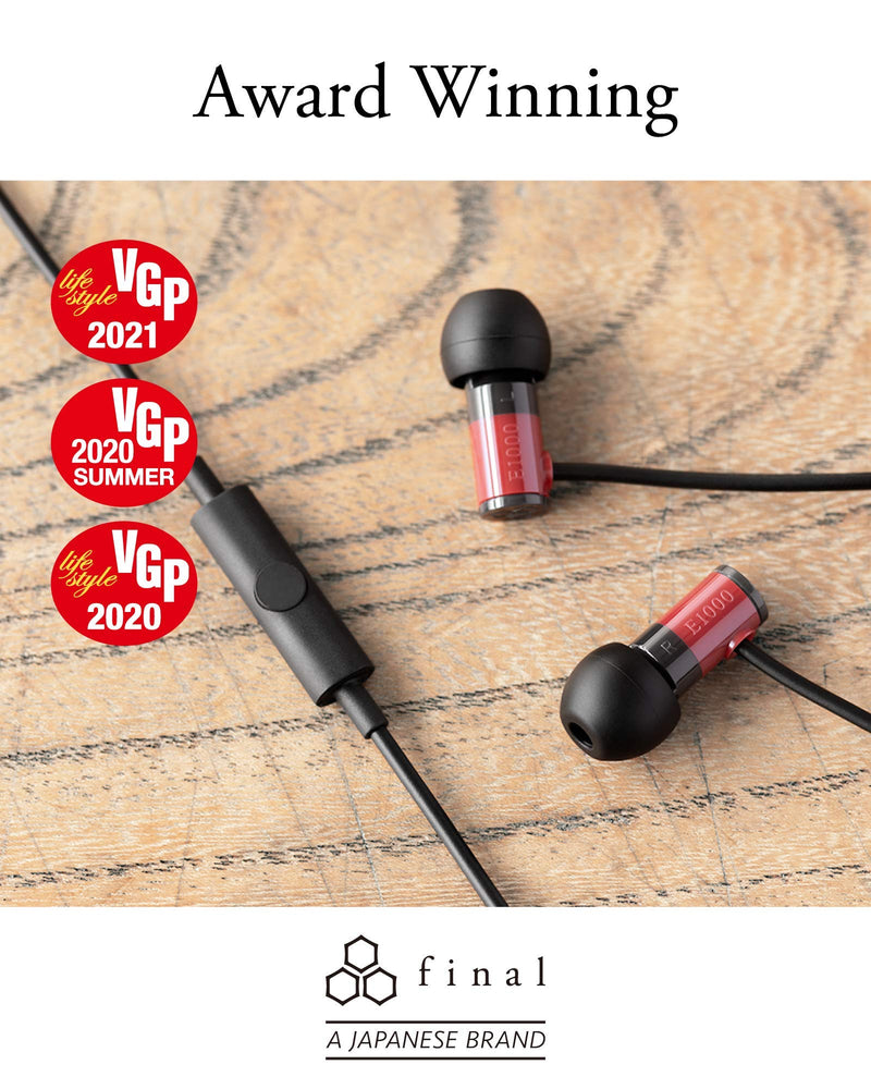 Final Audio E1000C In-Ear Headphones Earphones with Dynamic drivers and Microphone (Blue)