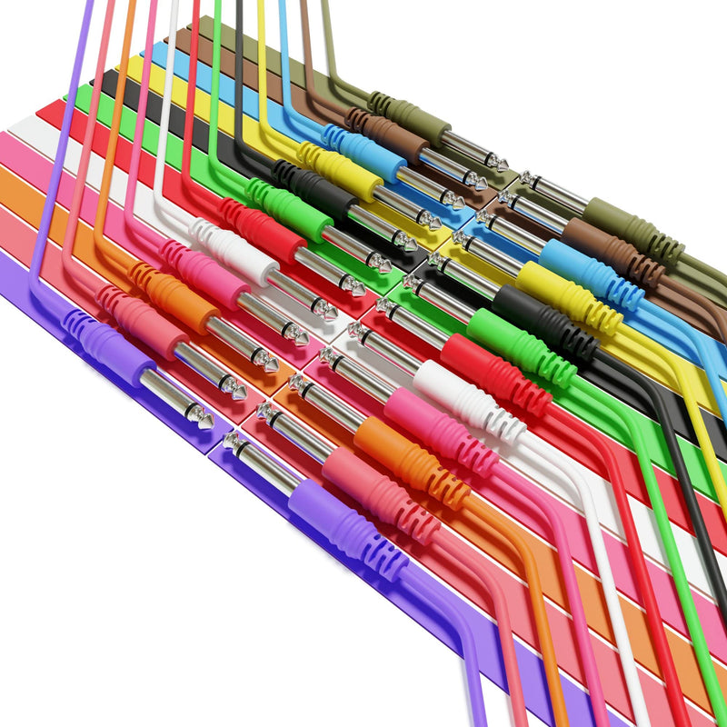 Mono Instrument Guitar Cable - Patch Lead TS 6.35mm 1/4" - Eurorack Synth Synthesizer [6B-Pack | 60 cm - 23.62"] 60 cm - 23.62" 6B-Pack